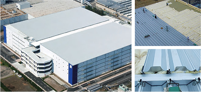折板屋根は、あらゆる用途や規模の建築物に用いられています。